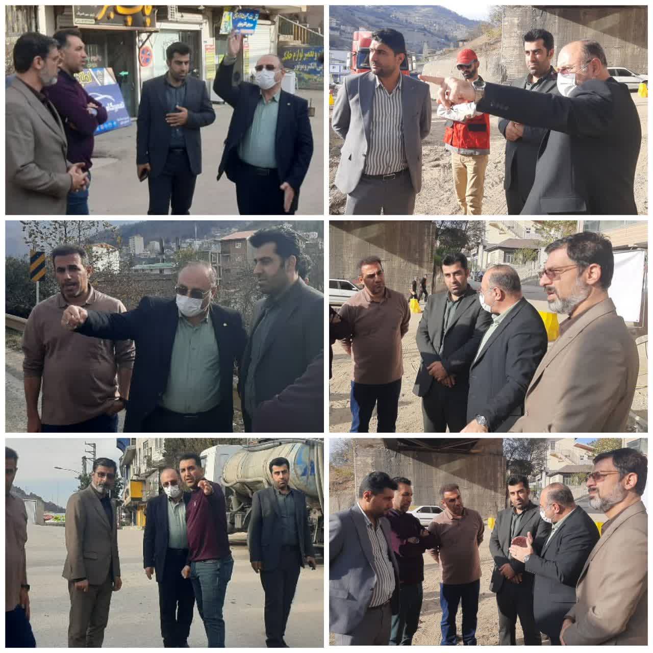 بازدید فرماندار و بررسی مشکل انتقال برق در محل احداث پل، پل سفید